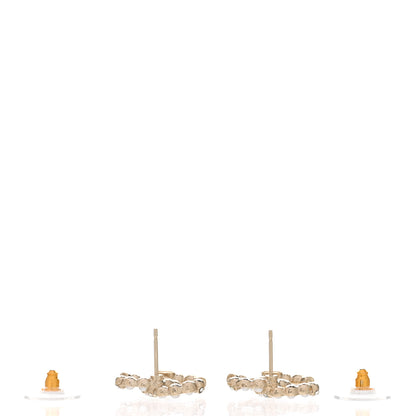 Chanel Pearl Crystal CC Earrings Gold 3 of 5