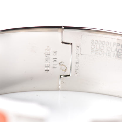 Hermes Enamel Wide Clic Clac H Bracelet GM Peach Melba 4 of 4