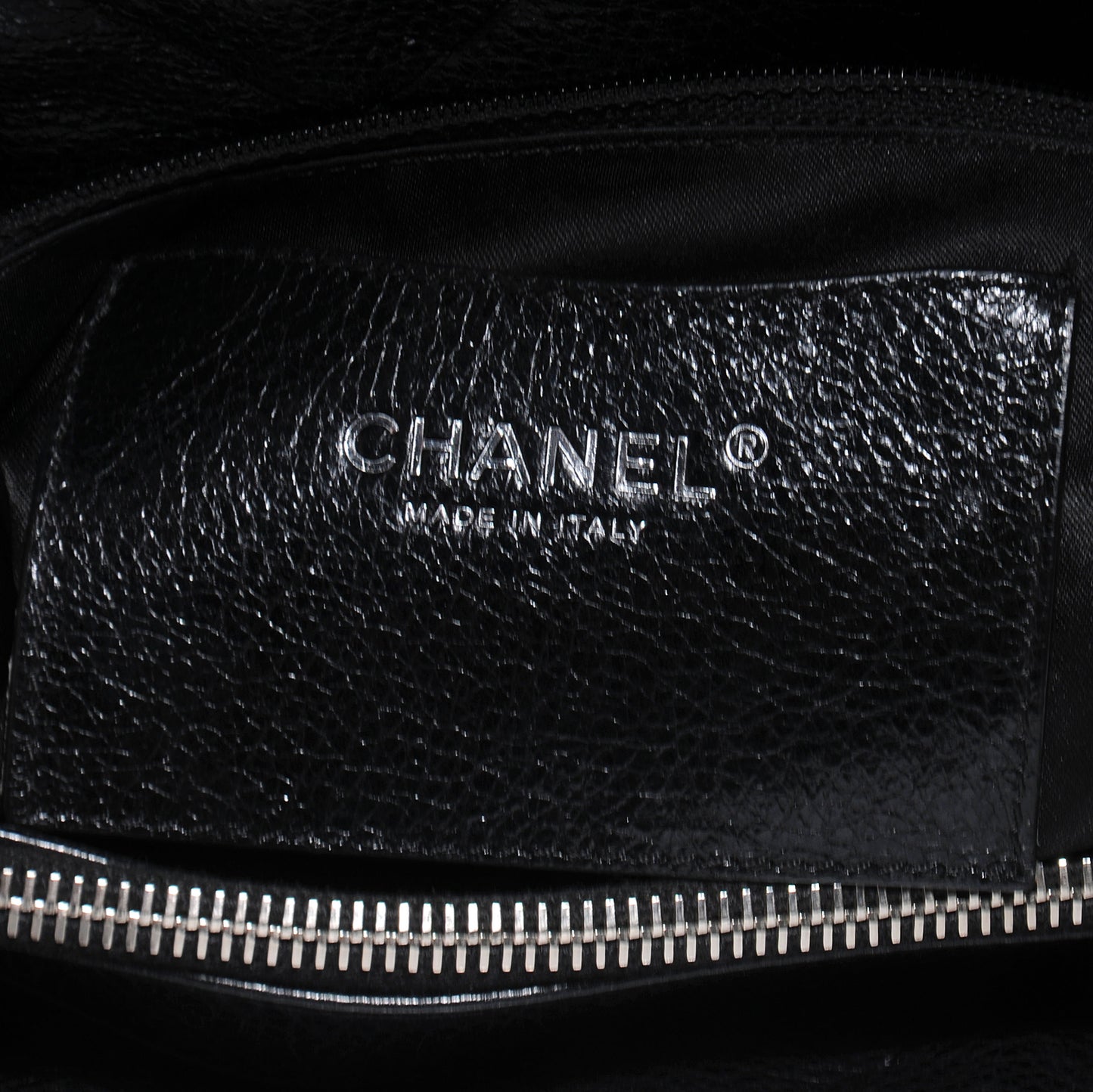 Glazed Calfskin Large On The Road Tote Black
