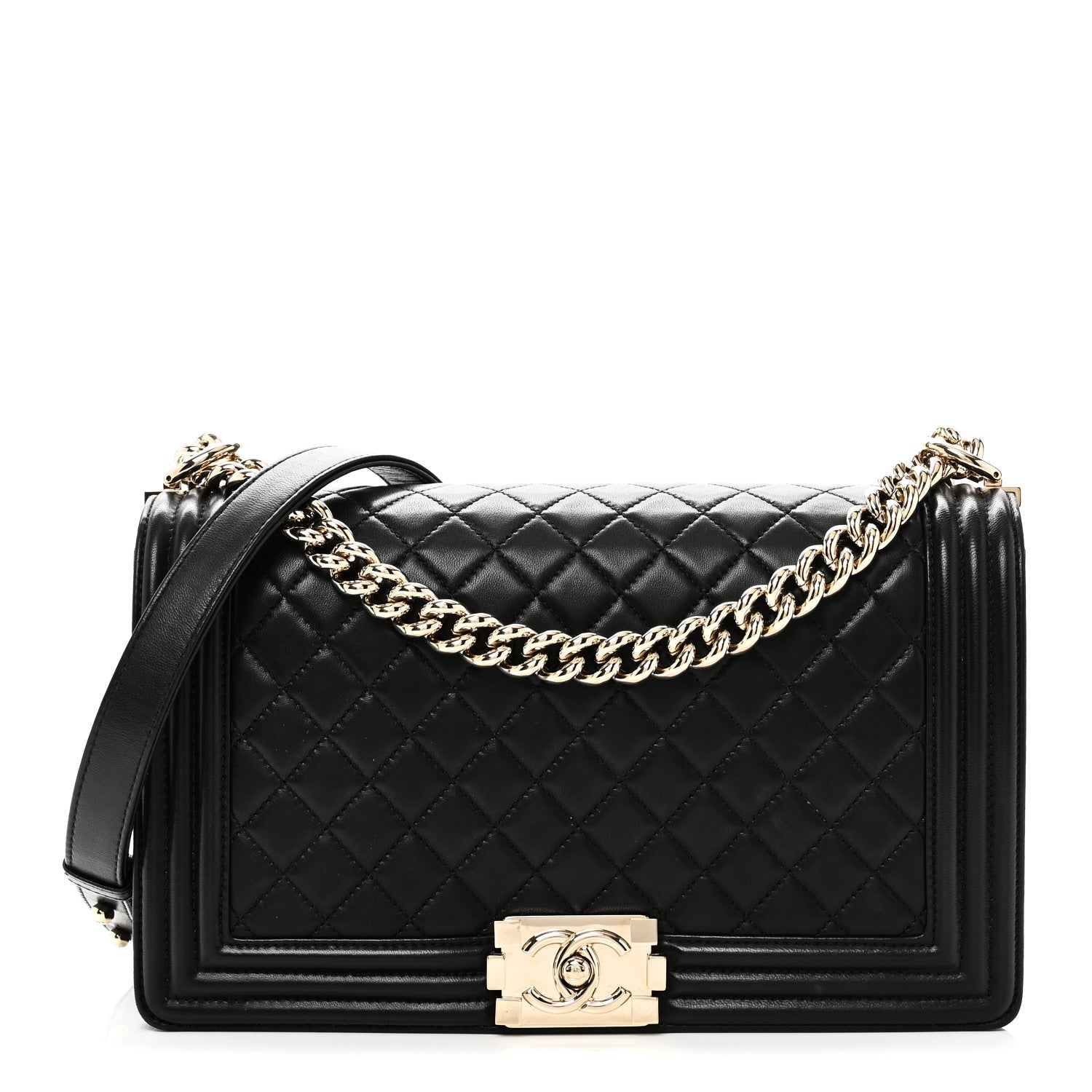 Chanel Lambskin Quilted New Medium Boy Flap Black 1 of 10