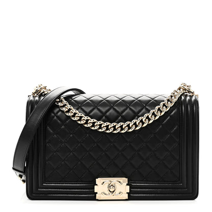 Chanel Lambskin Quilted New Medium Boy Flap Black 1 of 10