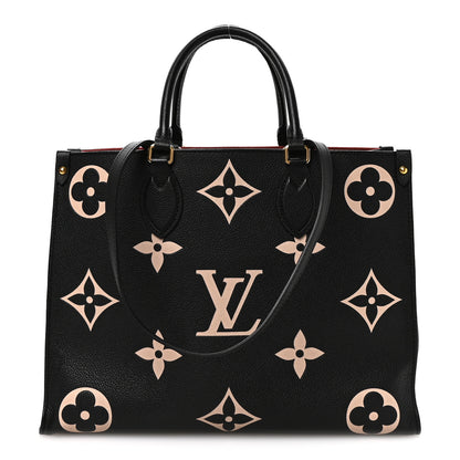 Louis Vuitton Empreinte Monogram Giant Onthego MM Black Beige 1 of 9
