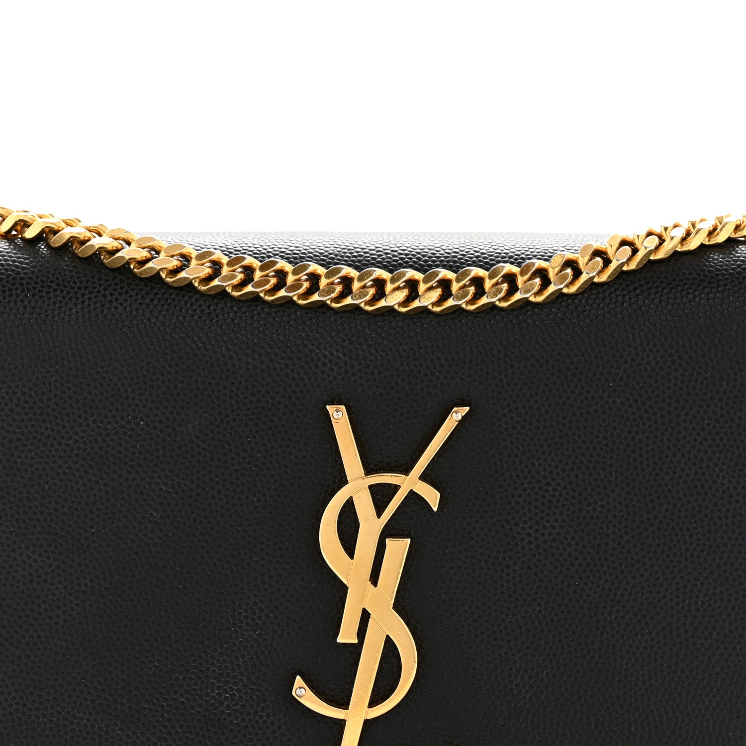 Saint Laurent Grain De Poudre Small Monogram Kate Satchel Black 8 of 13