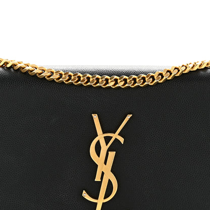 Saint Laurent Grain De Poudre Small Monogram Kate Satchel Black 8 of 13