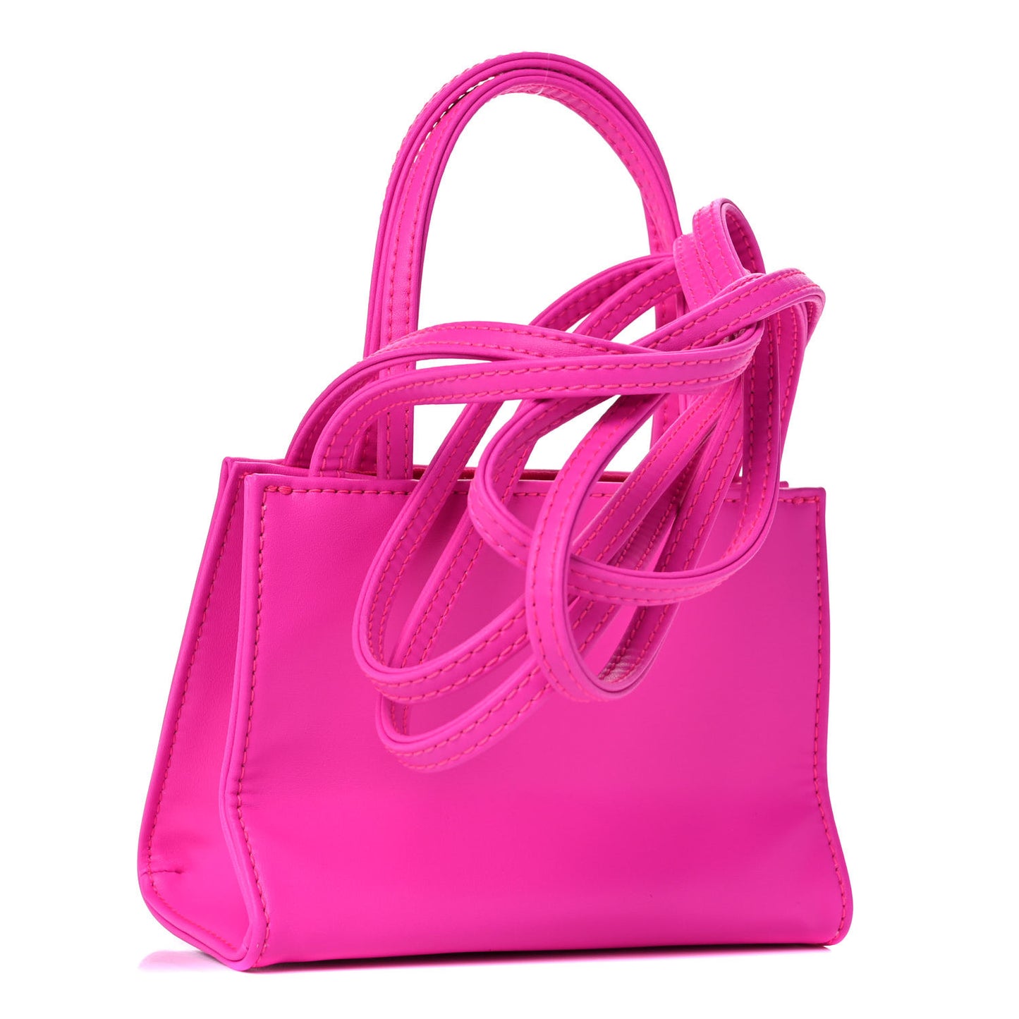 Vegan Leather Small Shopping Bag Azalea