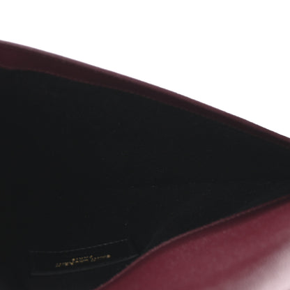 Saint Laurent Grain De Poudre Uptown Pouch Burgundy 5 of 7