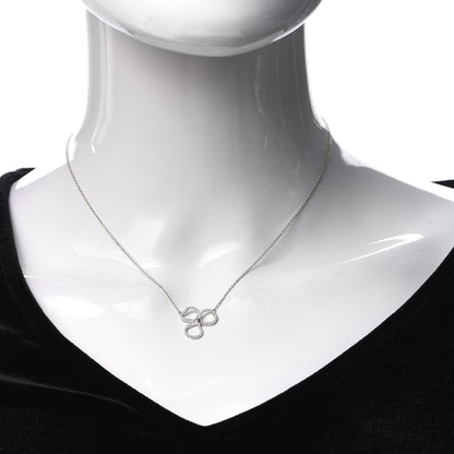 Tiffany Platinum Diamond Small Paper Flowers Pendant Necklace 2 of 6