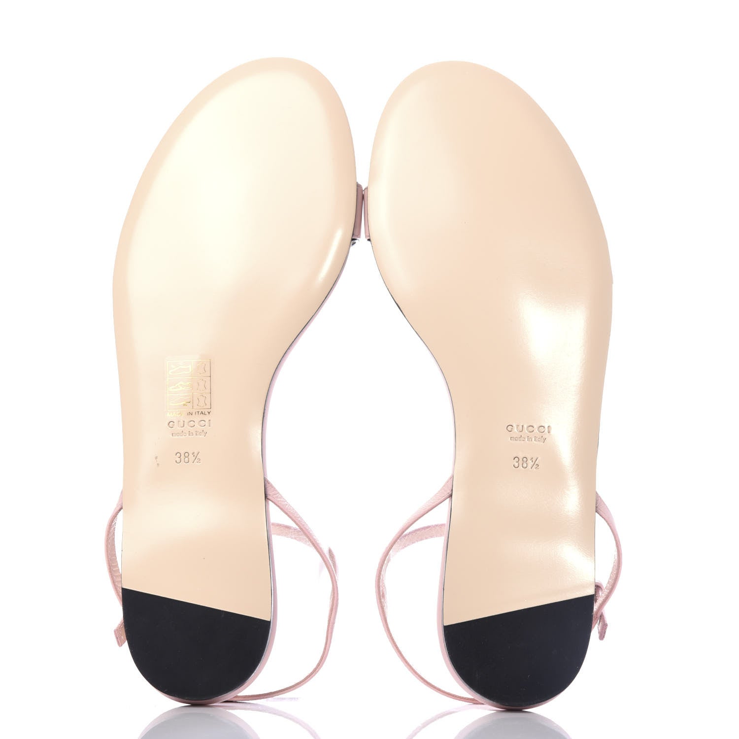 Gucci Lifford Calfskin GG Marmont Ankle Wrap Flat Sandals 38.5 Perfect Pink 6 of 10