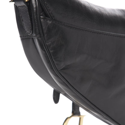 Christian Dior Calfskin Saddle Bag Black 8 of 11
