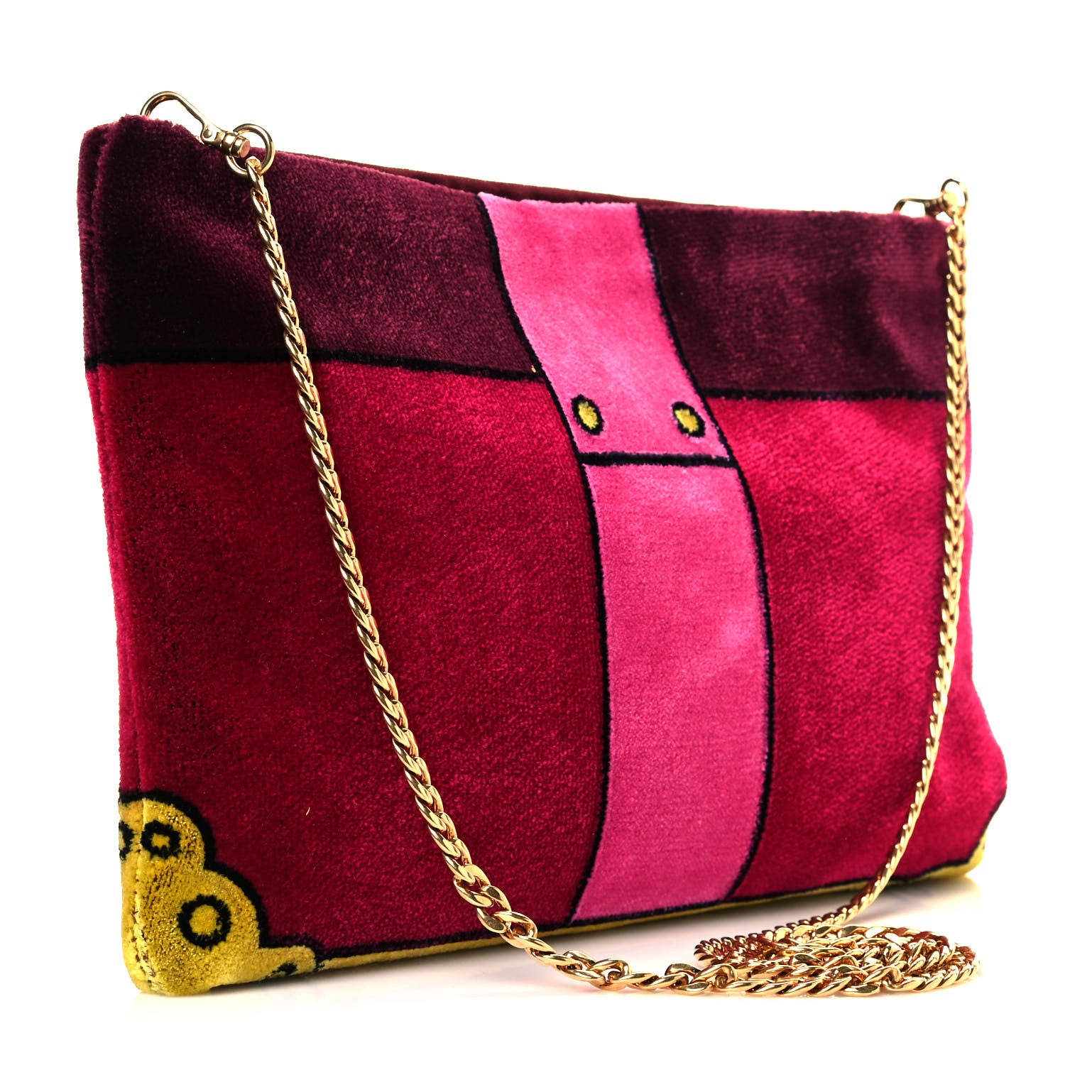 Prada Velluto Ricamo Cahier Chain Bag Multicolor 3 of 12