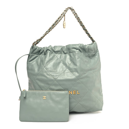 Chanel Shiny Calfskin Quilted Chanel 22 Grey 1 of 12