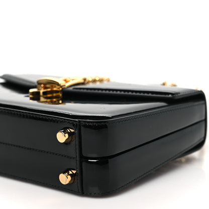 Gucci Mousse Top Patent Mini Sylvie 1969 Top Handle Bag Black 10 of 10