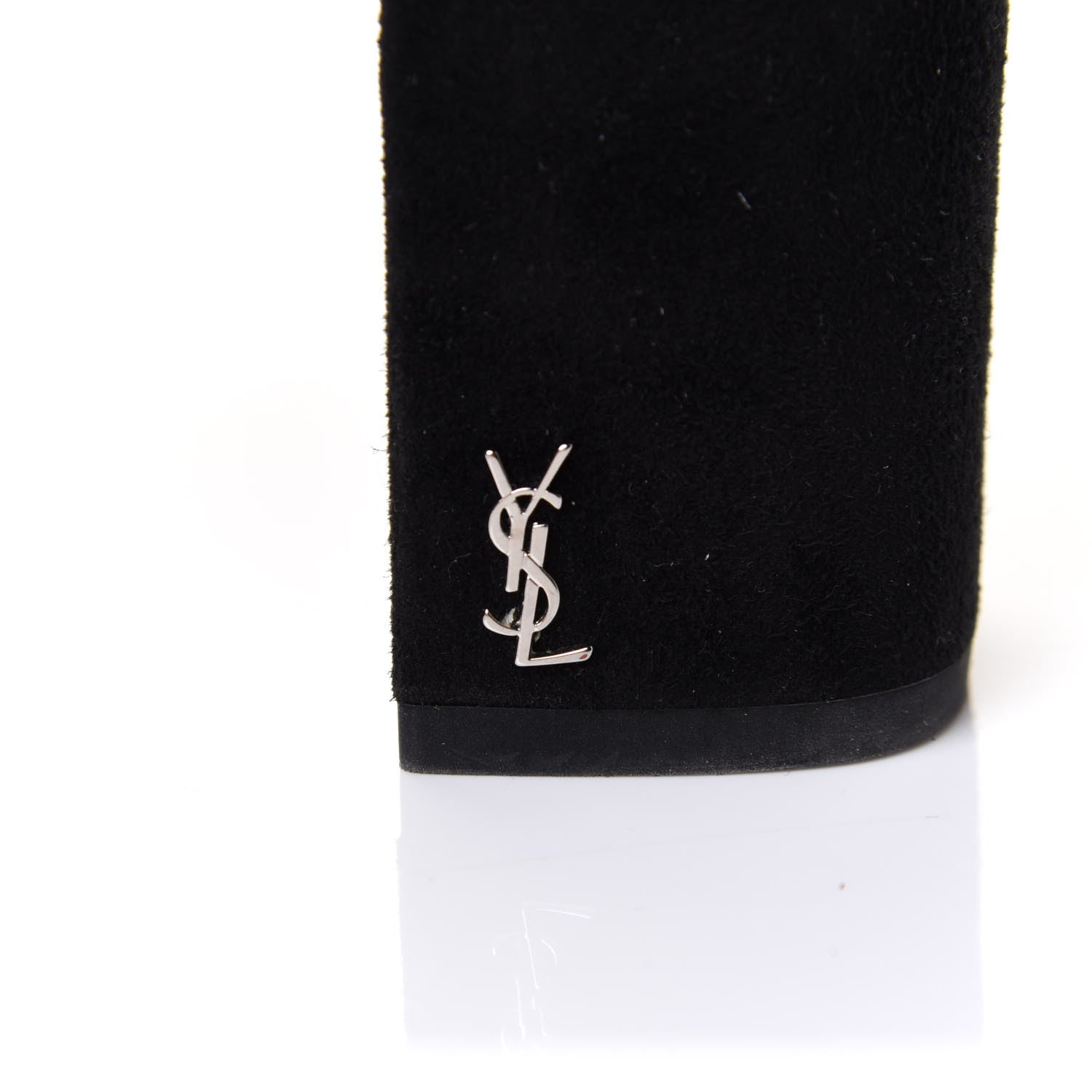 Saint Laurent Kid Scamosciato Babies 90 Pumps 40.5 Black 6 of 9