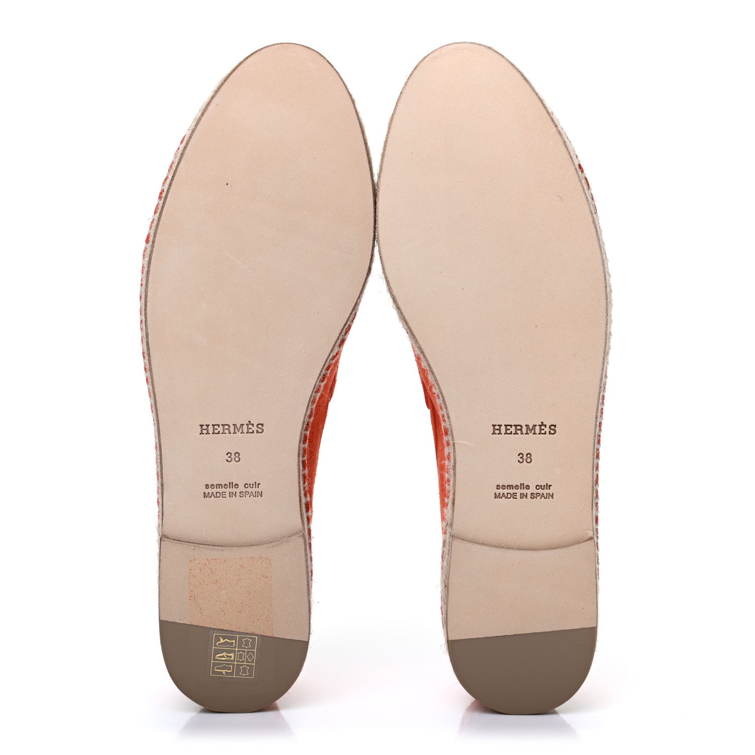 Hermes Suede Goatskin Womens Trip Espadrilles 38 Rouge Braise 5 of 10