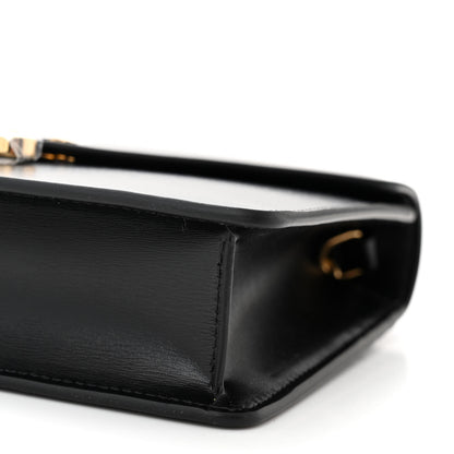 Celine Shiny Calfskin Triomphe Margo Wallet on Chain Black 10 of 11