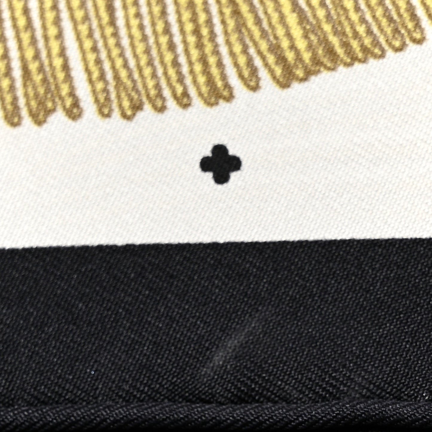 Silk Poste et Cavalerie Detail Scarf 45 Black White Mordore