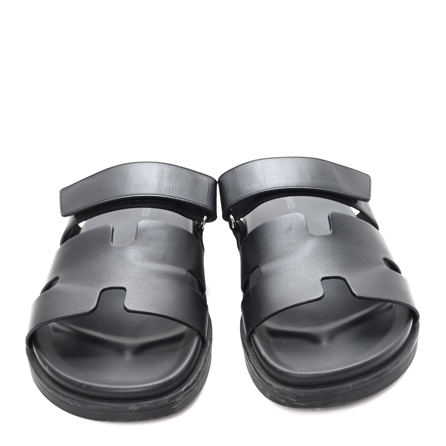 Hermes Calfskin Womens Chypre Sandals 41 Black 3 of 10