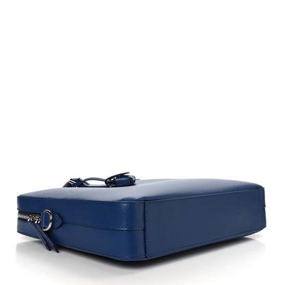 Burberry Textured Calfskin Barrow Briefcase Deep Blue 4 of 8