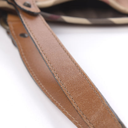 Burberry Calfskin Nova Check Shoulder Bag Tan 12 of 16