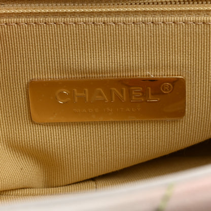 Chanel Printed Goatskin Quilted Medium Chanel 19 Flap White Multicolor 6 of 10