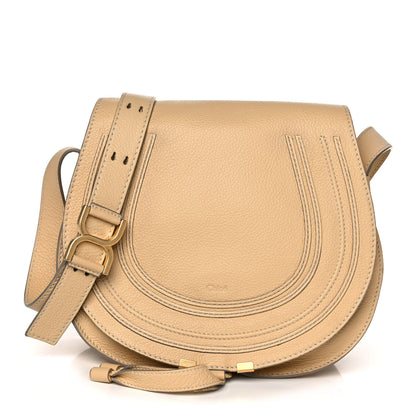 Chloe Grained Calfskin Medium Marcie Saddle Bag Cork Beige 1 of 14