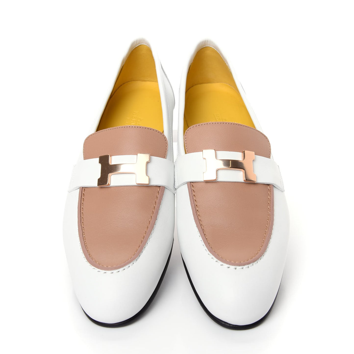 Calfskin Womens Paris Loafers 37.5 White Bois De Santal