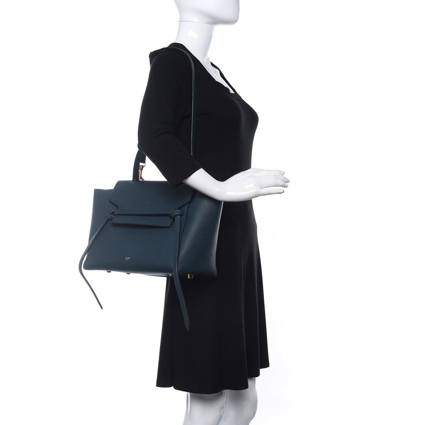 Grained Calfskin Mini Belt Bag Deepsea