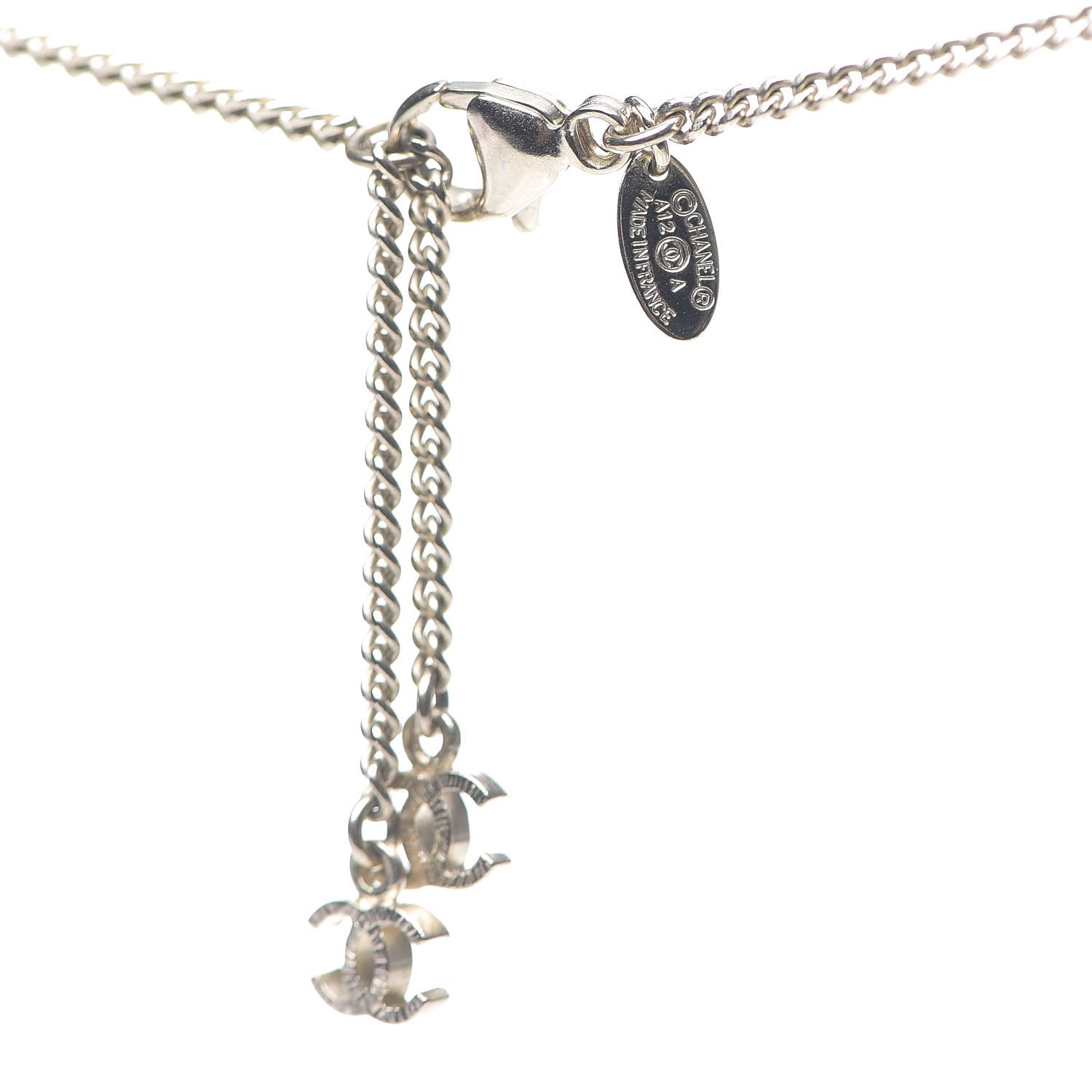 Chanel Pearl CC Pendant Necklace Gold 3 of 3