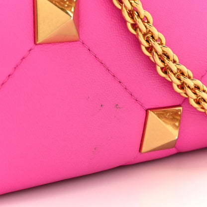 Valentino Garavani Nappa Large Roman Stud Shoulder Bag Pink PP 12 of 12