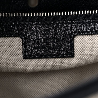 Gucci GG Supreme Monogram Textured Dollar Calfskin Web Small Jackie 1961 Hobo Beige Blue 5 of 11
