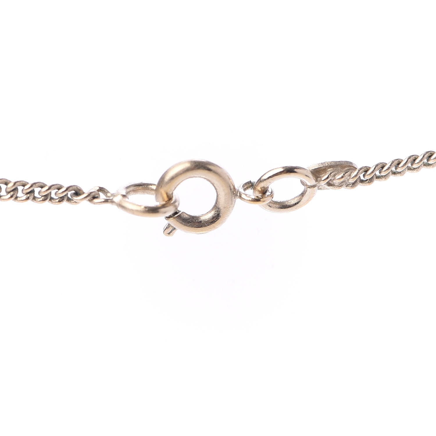 Chanel Crystal CC Heel Motif Necklace Gold 5 of 6