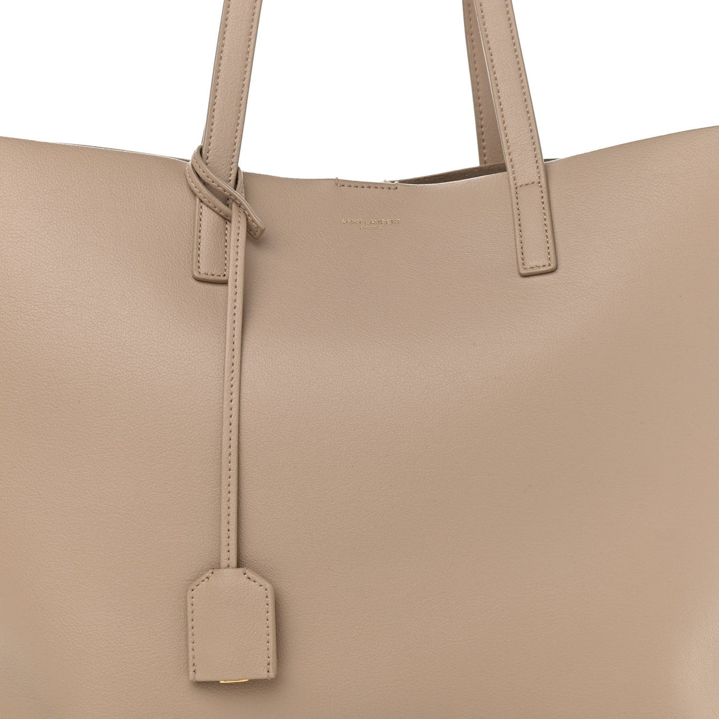 Calfskin Large Shopping Tote Dark Beige