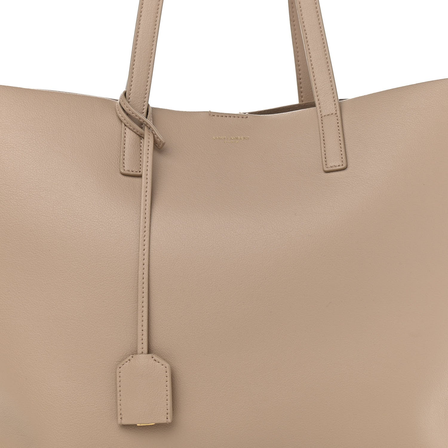 Saint Laurent Calfskin Large Shopping Tote Dark Beige 10 of 12