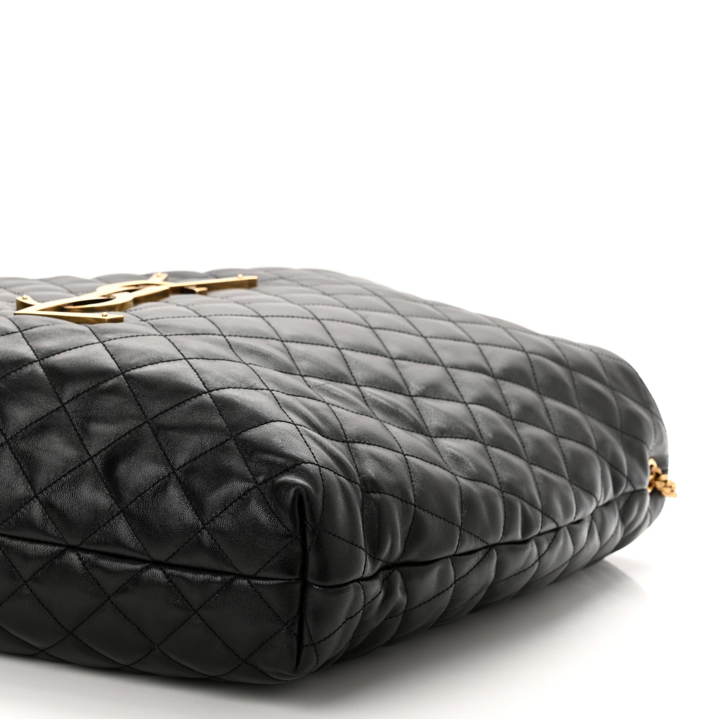Lambskin Quilted Maxi Icare Shopping Tote Black