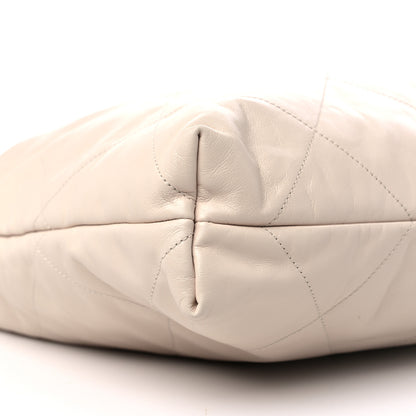 Chanel Shiny Calfskin Quilted Chanel 22 Light Beige 9 of 13