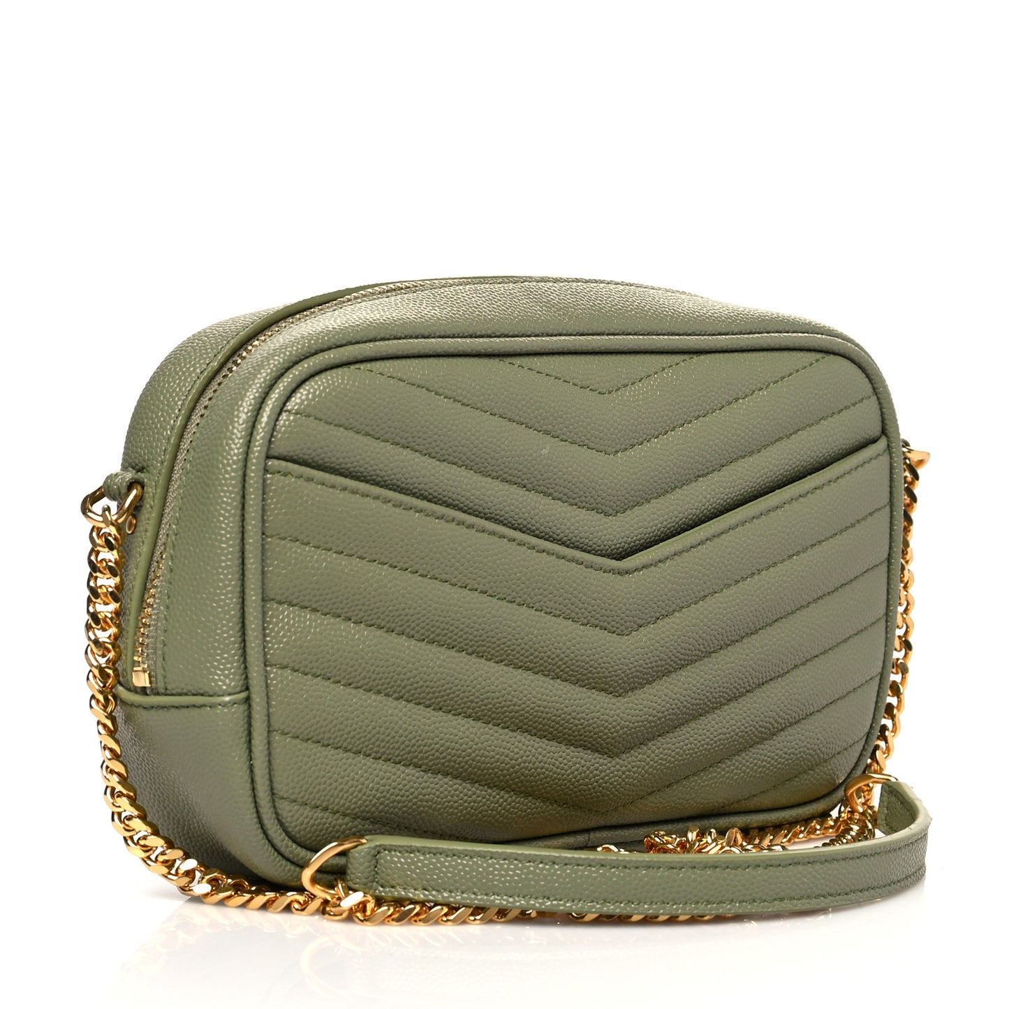 Grain De Poudre Matelasse Monogram Mini Lou Camera Bag Light Sage