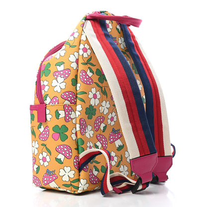Gucci Canvas Childrens Flower Mushroom Print Backpack 2 of 8