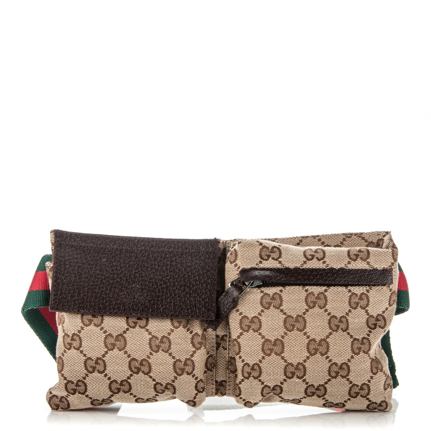Gucci Monogram Web Belt Bag Dark Brown 1 of 7