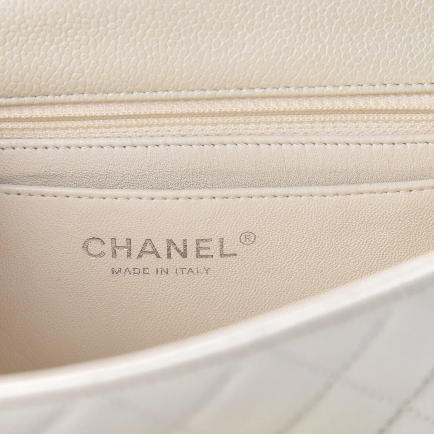 Chanel Caviar Quilted Mini Rectangular Flap White 9 of 12