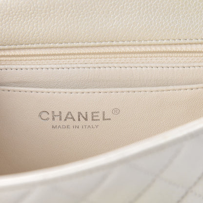 Chanel Caviar Quilted Mini Rectangular Flap White 9 of 12