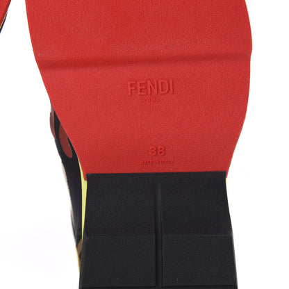 Fendi Technical Mesh Lycra FFreedom Patchwork Sneakers 38 Nude Tobacco Black 8 of 10