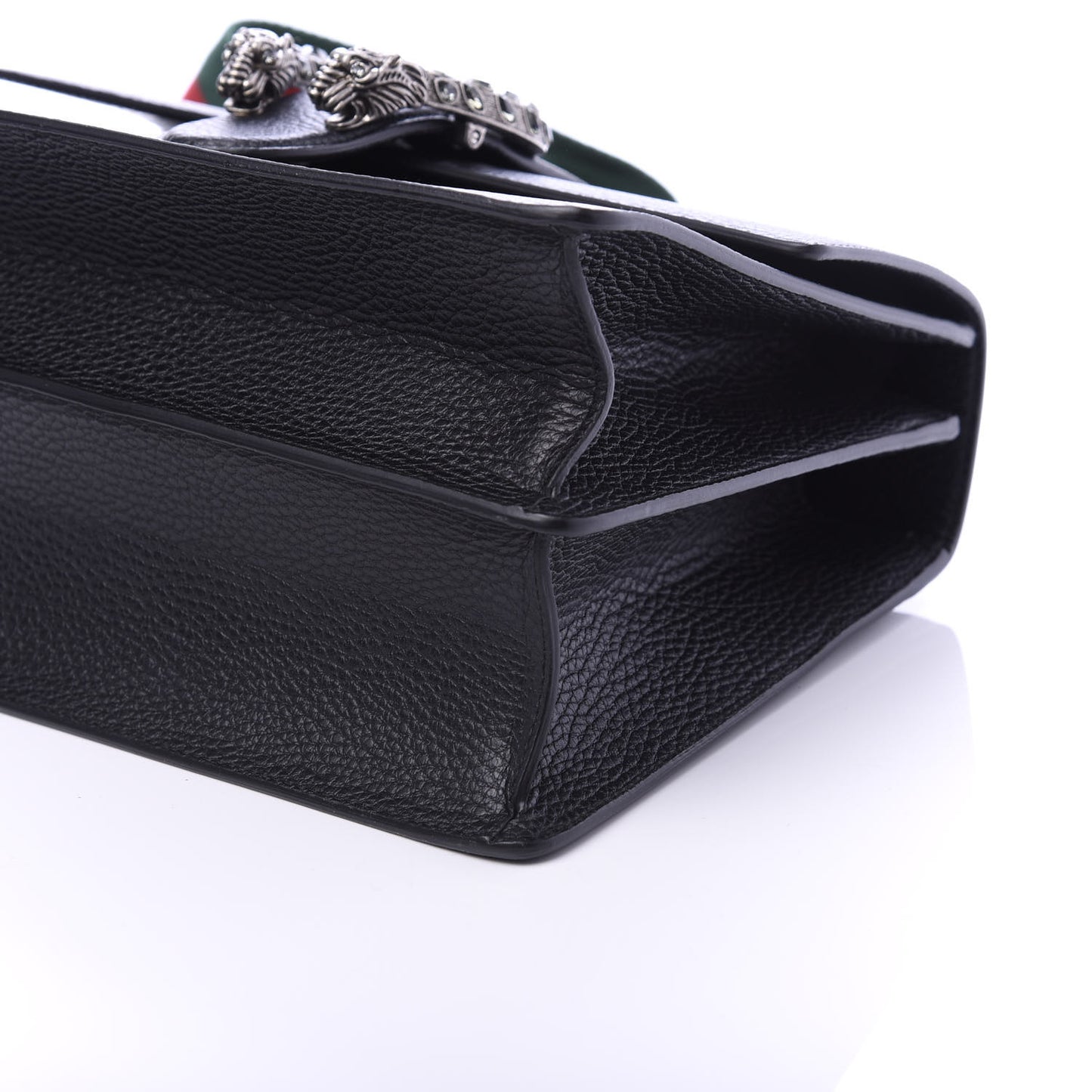 Dollar Calfskin Crystal Web Medium Dionysus Bamboo Top Handle Bag Black Black Diamond
