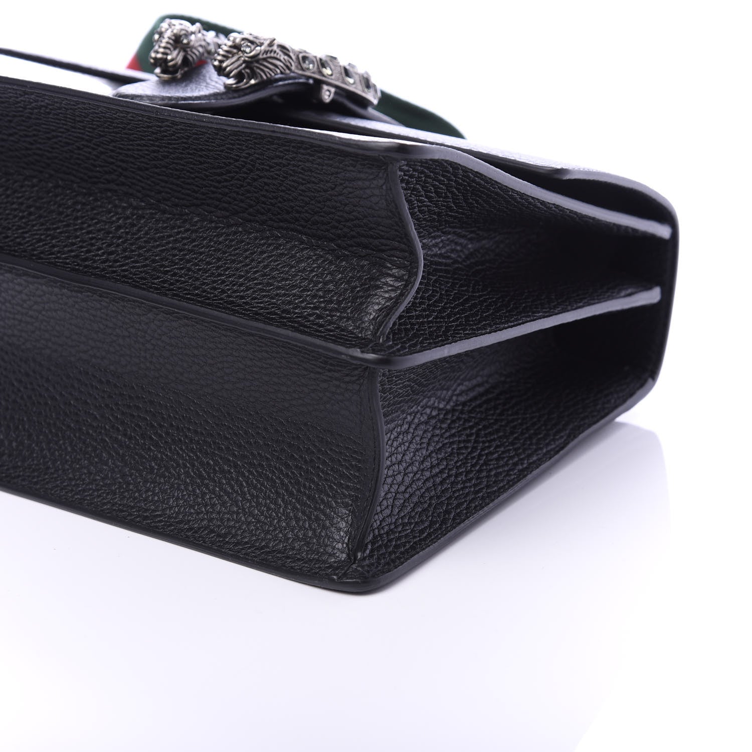 Gucci Dollar Calfskin Crystal Web Medium Dionysus Bamboo Top Handle Bag Black Black Diamond 6 of 9