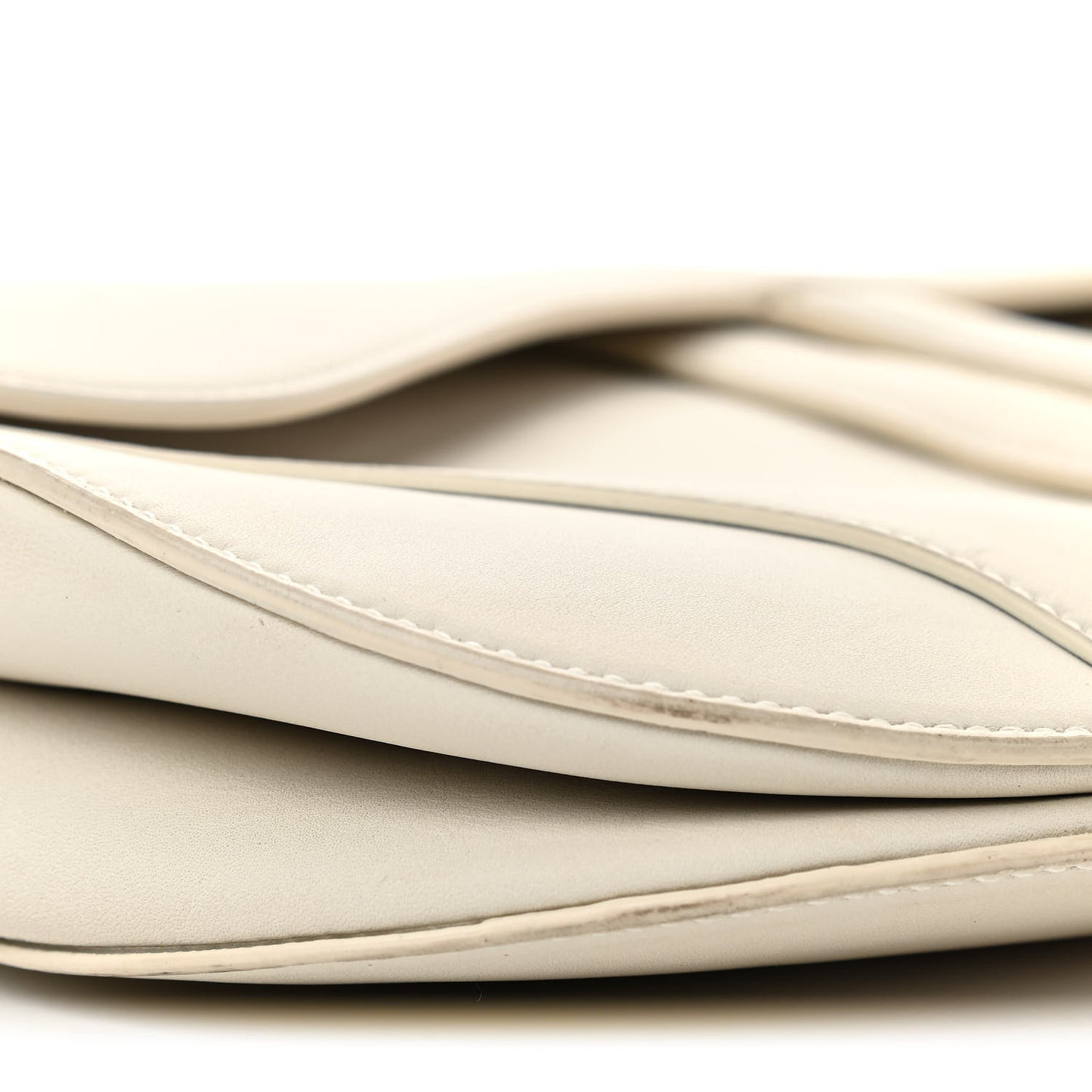 Ultra Matte Calfskin Mini Saddle Bag White