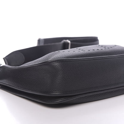 Hermes Taurillon Clemence Evelyne III PM Black 9 of 10