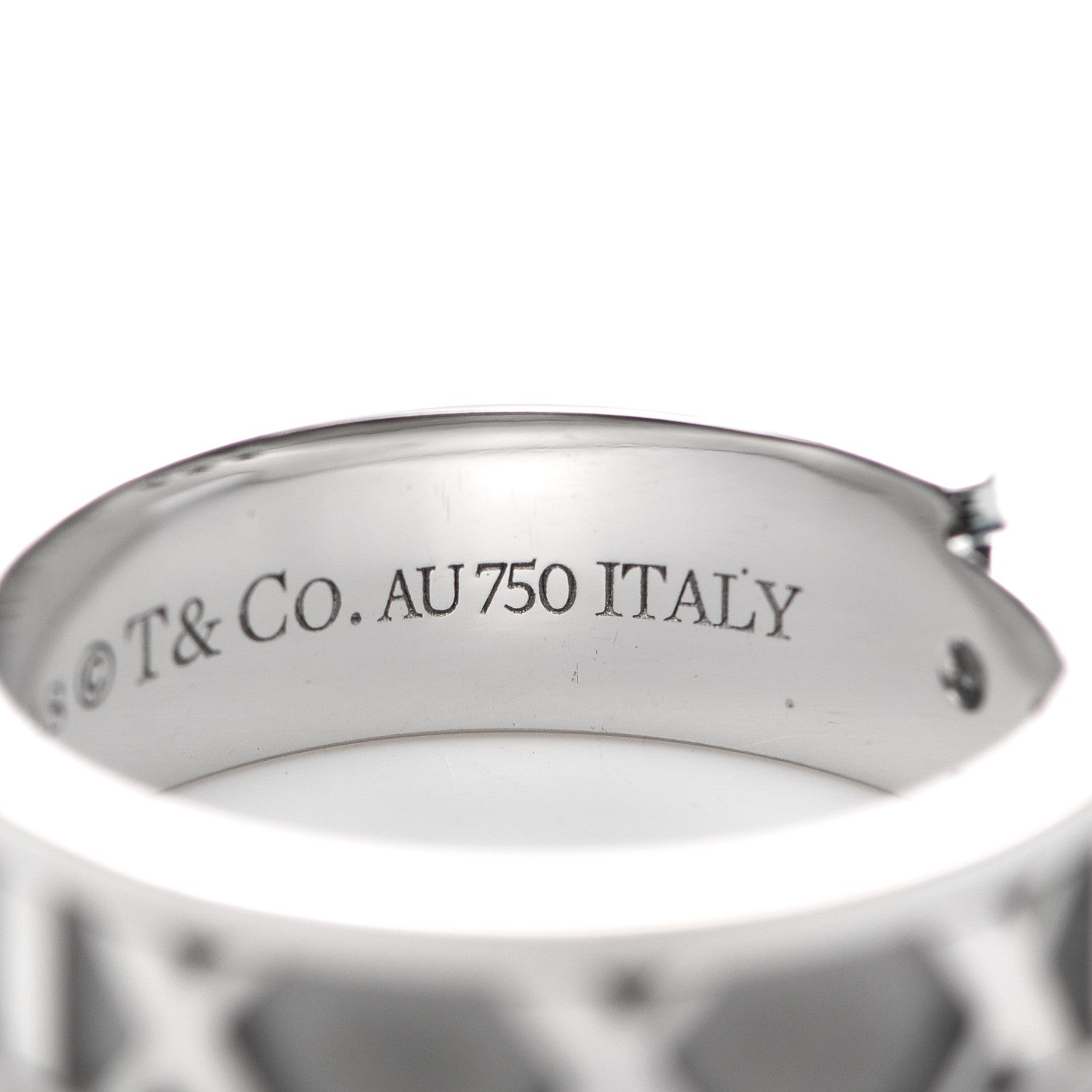 Tiffany 18K White Gold Diamond Atlas Ring 49 5 5 of 7