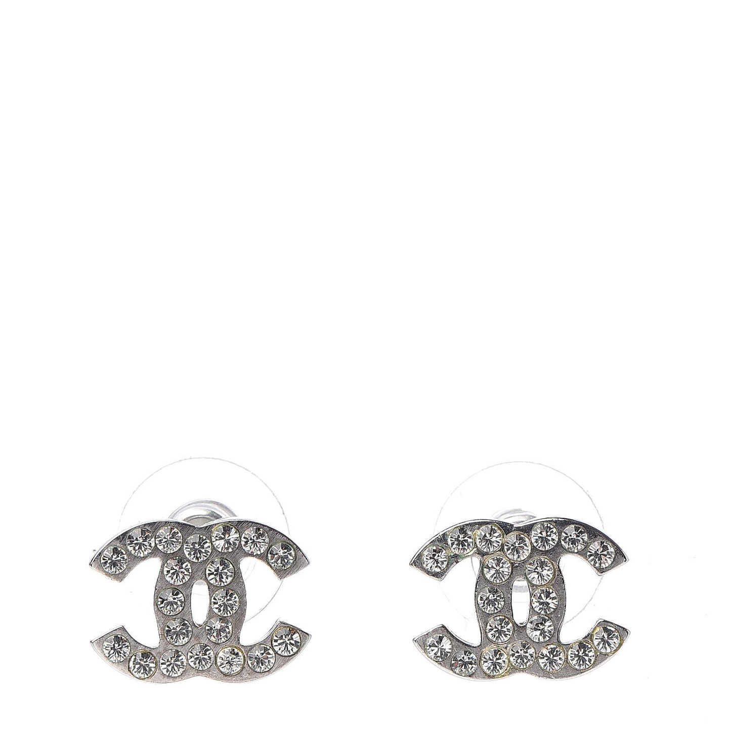 Crystal Timeless CC Earrings Silver