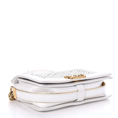 Chanel Sheepskin Braided Medium Boy Reverso Flap White 4 of 9
