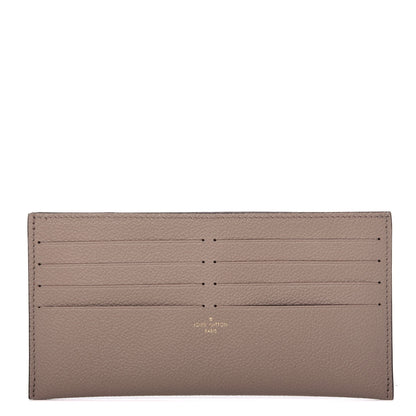 Louis Vuitton Calfskin Felicie Chain Wallet Card Holder Insert Tourterelle 1 of 6