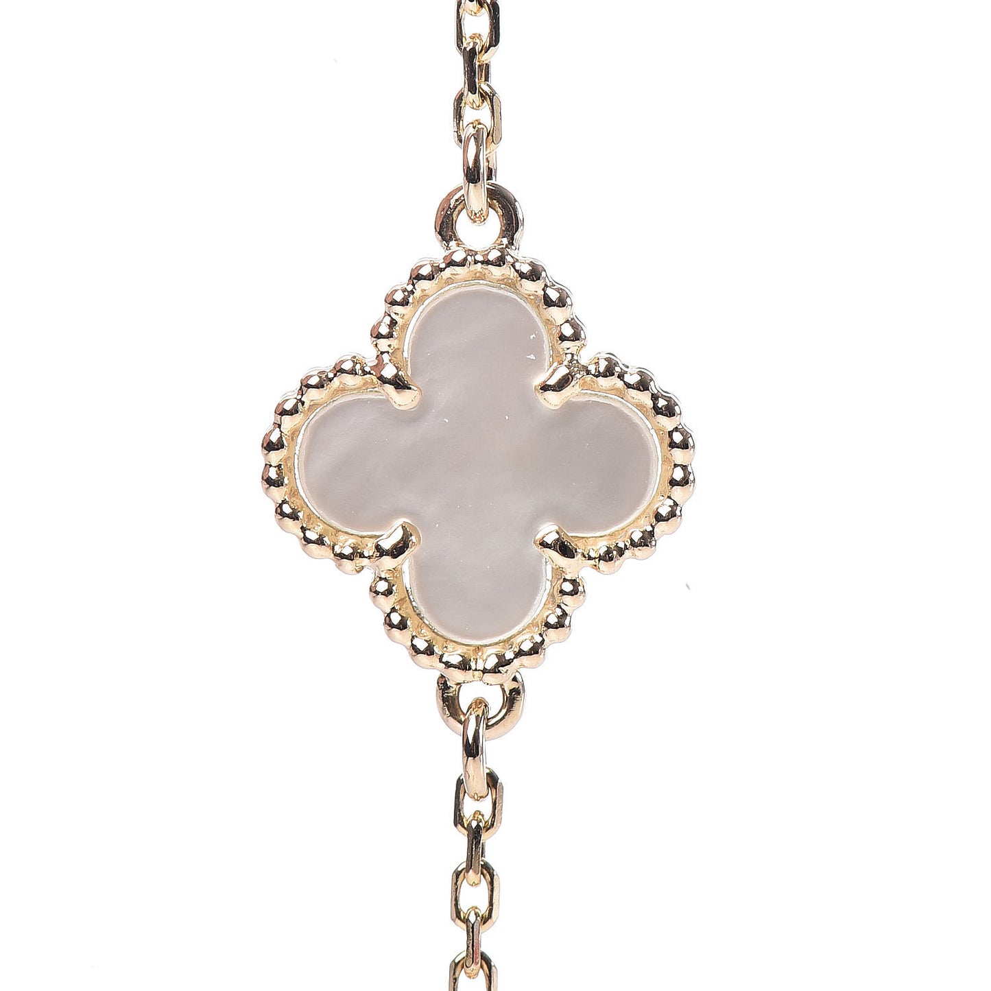 18K Yellow Gold Mother of Pearl Sweet Alhambra Bracelet
